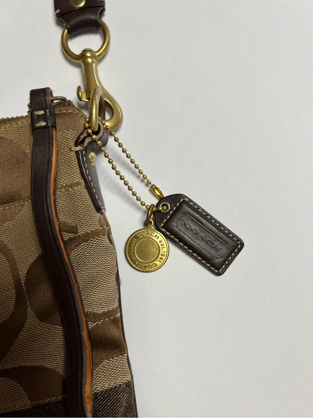 Coach Y2K Legacy Signature Canvas Leather Trim Messenger Crossbody Bag